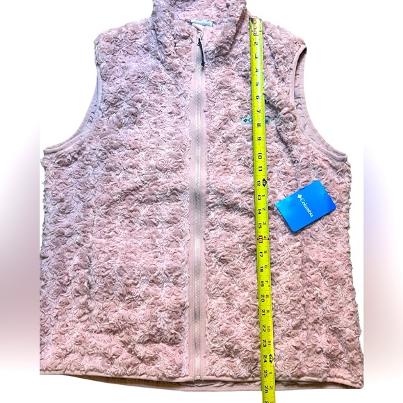 Columbia Twisp Trail Women’s XL Pink Fleece Vest Lined Full Zip - Picture 3 of 8